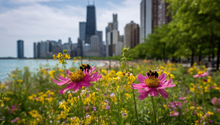 Chicago wiosna kwitnące wiśnie