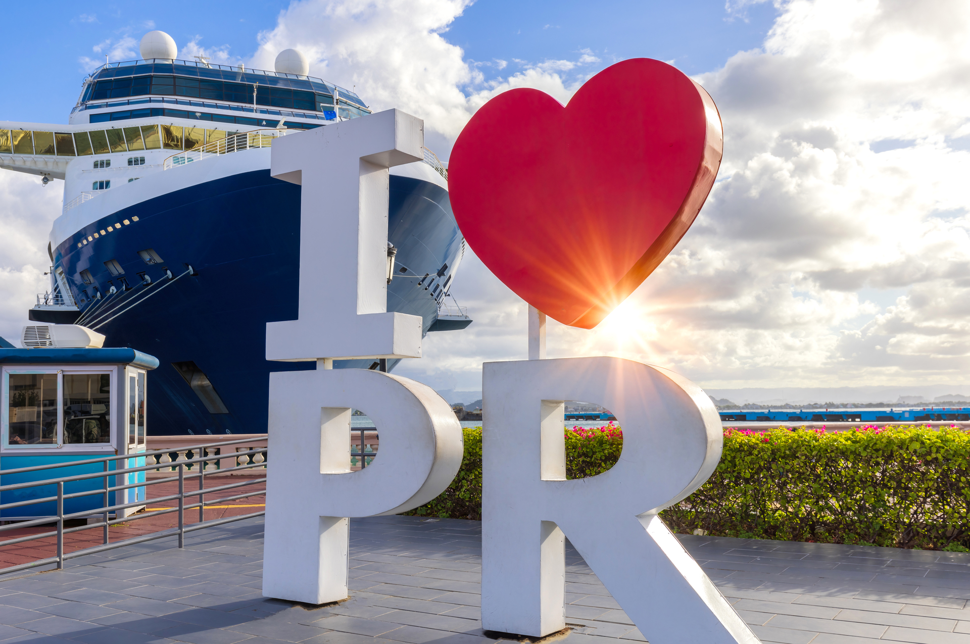 Cruise ship in San Juan, Puerto Rico on a Caribbean cruise vacation