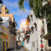 San Juan streets at sunset